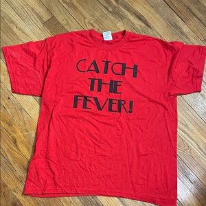 Red "Catch The Fever!" Graphic Tee - Men